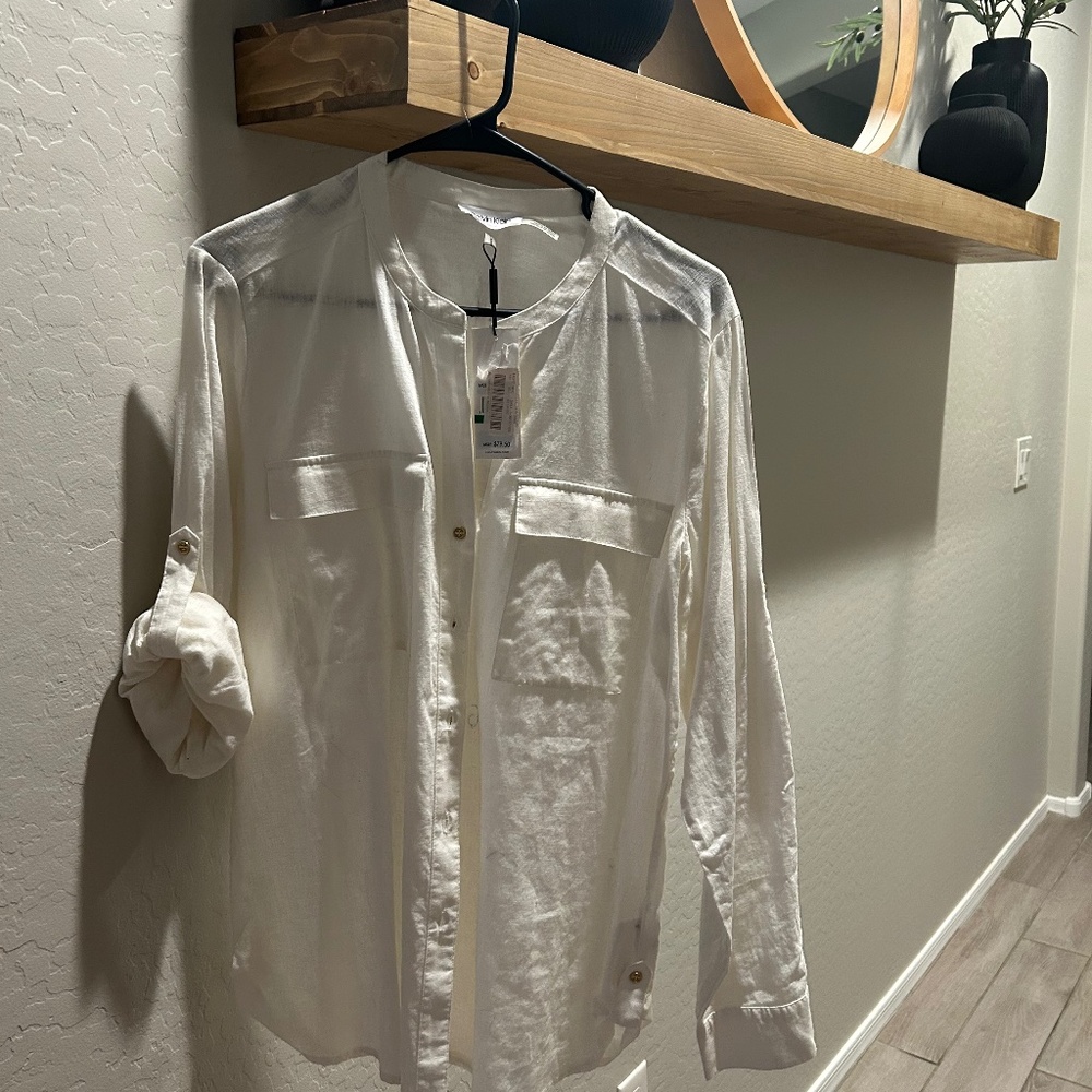 Calvin Klein button-down blouse